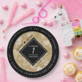 Elegant 1st Paper Wedding Jubileum Celebration Papieren Bordje (Feest)