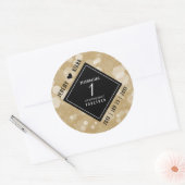 Elegant 1st Paper Wedding Jubileum Celebration Ronde Sticker (Envelop)