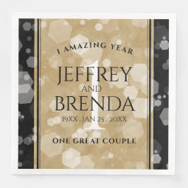 Elegant 1st Paper Wedding Jubileum Celebration Servet