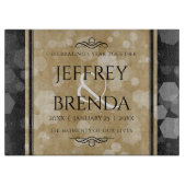 Elegant 1st Paper Wedding Jubileum Celebration Snijplank (Voorkant)