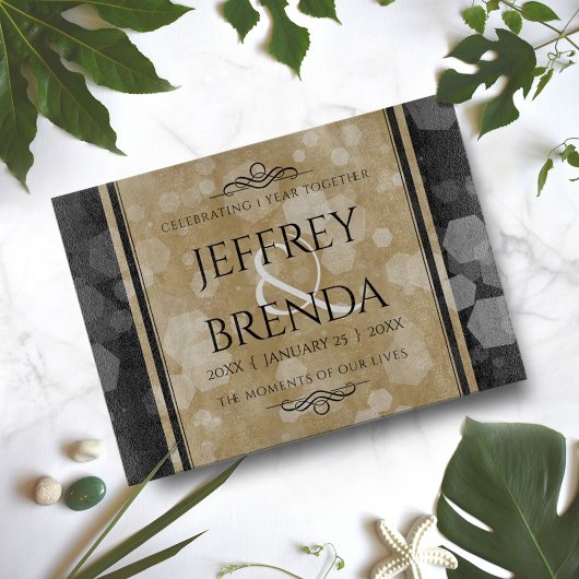 Elegant 1st Paper Wedding Jubileum Celebration Snijplank