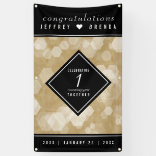 Elegant 1st Paper Wedding Jubileum Celebration Spandoek