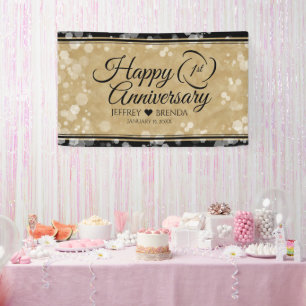 Elegant 1st Paper Wedding Jubileum Celebration Spandoek