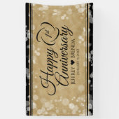 Elegant 1st Paper Wedding Jubileum Celebration Spandoek (Verticaal)