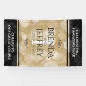 Elegant 1st Paper Wedding Jubileum Celebration Spandoek (Horizontaal)