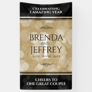 Elegant 1st Paper Wedding Jubileum Celebration Spandoek