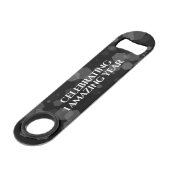 Elegant 1st Paper Wedding Jubileum Celebration Speed Flessenopener (Achterkant Gekanteld)