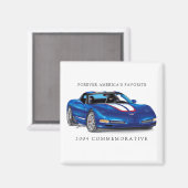 Elegant 2004 Herdenkingsvideo Illustratie Magneet (Voorkant / Achterkant)