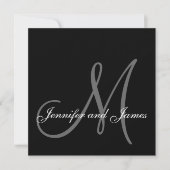 Elegant 2013 Wedding Invitation Monogram Sjabloon Kaart (Voorkant)