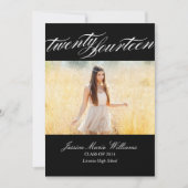 Elegant 2014 Graduation Invitations Kaart (Voorkant)