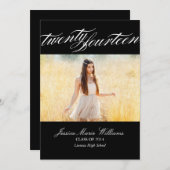 Elegant 2014 Graduation Invitations Kaart (Voorkant / Achterkant)