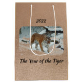 Elegant 2022 Jaar van de tijger Medium Cadeauzakje (Achterkant)