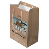 Elegant 2022 Jaar van de tijger Medium Cadeauzakje (Achterkant Gekanteld)