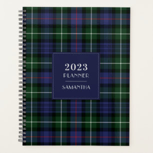 Elegant 2023 Pset Tartan Clan MacKenzie Rustic Planner