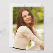 Elegant 2024 Afstuderen foto Roos gouden glitter Kaart (Achterkant)