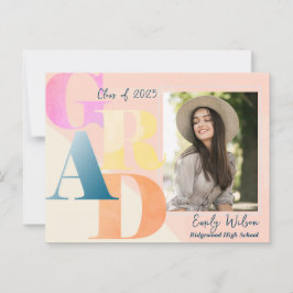 Elegant 2025 AFSTUDEERDER 2 Foto Afstuderen Aankon Briefkaart