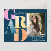 Elegant 2025 AFSTUDEERDER 2 Foto Afstuderen Aankon Briefkaart (Voorkant)