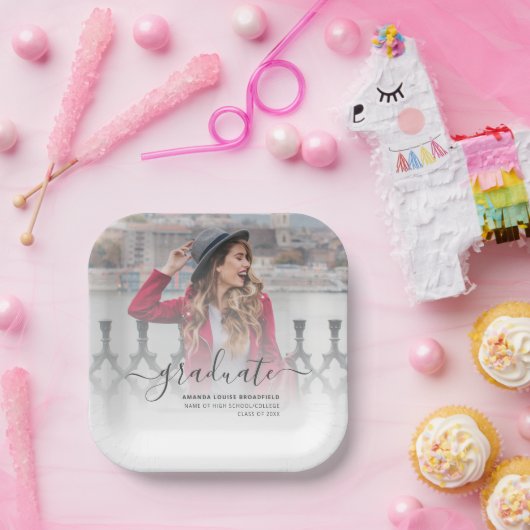 Elegant 2025 Afstudeerder Keepsake Script Graduati Papieren Bordje (Feest)