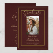 Elegant 2025 Afstudeerfeest Orthodoxe Uitnodiging (Voorkant / Achterkant)