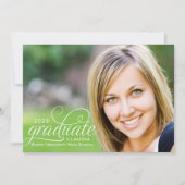 Elegant 2025 Afstuderen in Script Photo Afstuderen Kaart (Voorkant)