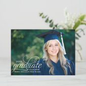 Elegant 2025 Afstuderen in Script Photo Afstuderen Kaart (Staand voorkant)