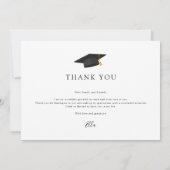 Elegant 2025 Afstuderen Photo Script Afstuderen Bedankkaart (Achterkant)