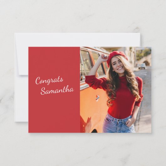 Elegant 2025 foto Afstuderen uitnodiging (Achterkant)