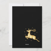 Elegant 2025 vrolijk rood en goud vrolijk kerstfee feestdagenkaart (Achterkant)