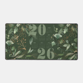 Elegant 2026 Kalender Eucalyptus Groen Goud Bureaumat