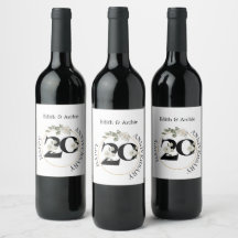 Elegant 20 jaar JUBILEUM wijn