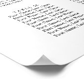 Elegant 20-tabel weddenschapenkaart poster (Hoek)