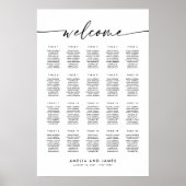 Elegant 20 tafels Welkom Zitplaatskaart Poster (Voorkant)