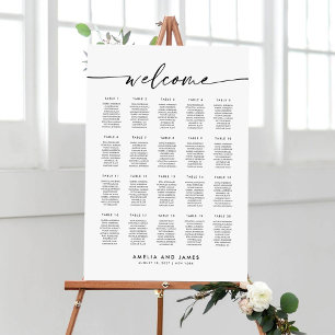 Elegant 20 tafels Welkom Zitplaatskaart Poster