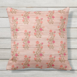 Elegant 20 x 20-inch Floral op hout, populair Buitenkussen