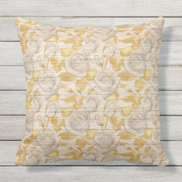 Elegant 20 x 20-inch Floral op hout, populair Buitenkussen