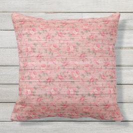 Elegant 20 x 20-inch Floral op hout, populair Buitenkussen