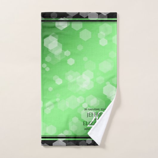 Elegant 20e smaragdgroen Jubileum Bad Handdoek (Handdoek)