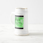 Elegant 20th 38th Emerald Wedding Jubileum Bierpul (Voorkant links)