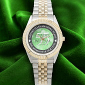 Elegant 20th 38th Emerald Wedding Jubileum Horloge