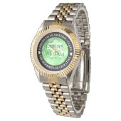 Elegant 20th 38th Emerald Wedding Jubileum Horloge (Gekanteld)