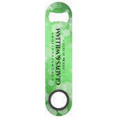 Elegant 20th 38th Emerald Wedding Jubileum Speed Flessenopener (Voorkant)