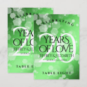 Elegant 20th Emerald Wedding Jubileum Bedankkaart (Voorkant / Achterkant)