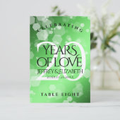 Elegant 20th Emerald Wedding Jubileum Bedankkaart (Staand voorkant)