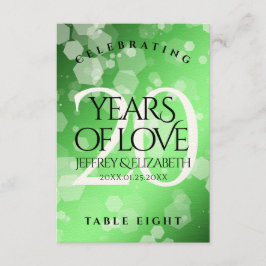 Elegant 20th Emerald Wedding Jubileum Bedankkaart
