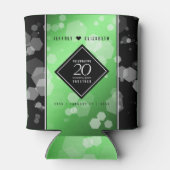 Elegant 20th Emerald Wedding Jubileum Blikjeskoeler (Achterkant)