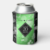 Elegant 20th Emerald Wedding Jubileum Blikjeskoeler (Blikje Achterkant)