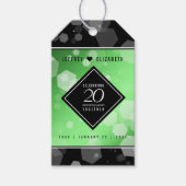 Elegant 20th Emerald Wedding Jubileum Cadeaulabel (Voorkant)