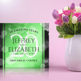 Elegant 20th Emerald Wedding Jubileum Canvas Afdruk