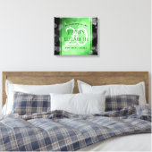 Elegant 20th Emerald Wedding Jubileum Canvas Afdruk (Insitu (Slaapkamer))