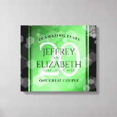 Elegant 20th Emerald Wedding Jubileum Canvas Afdruk (Voorkant)